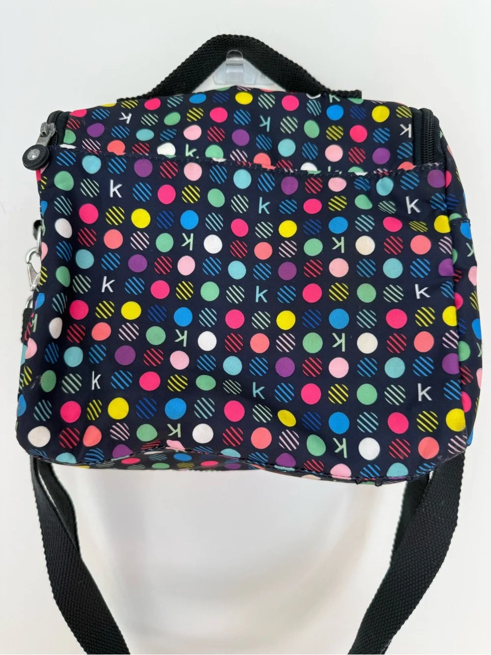 Kipling Polka Dot Lunch Bag Insulated Crossbody Shoulder Tote - Picture 2 of 4